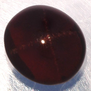 3.81 ct Black Star Garnet Stone, Natural Star Garnet in Oval Cabochon Shape for Sale