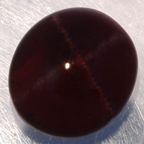 Star Garnet Gemstone in 8.9 x 8 mm Size for Sale, Star Garnet Stone in Reddish Black Color