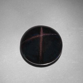 39.08 ct Black Star Garnet Stone, Natural Star Garnet in Round Cabochon Shape for Sale