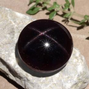 26.52 ct Red Star Garnet Stone, Natural Star Garnet in Round Cabochon Shape for Sale