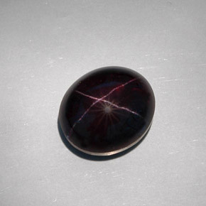 32.55 ct Black Star Garnet Stone, Natural Star Garnet in Oval Cabochon Shape for Sale