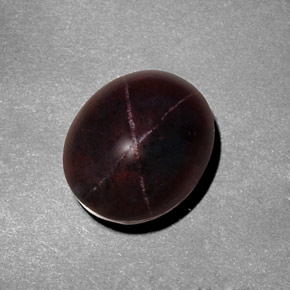 9.49 ct Red Star Garnet Gemstone, Star Garnet Gem in Oval Cabochon Shape for Sale.