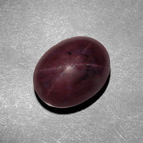 Star Garnet Gemstone in 12.1 x 9.5 mm Size for Sale, Star Garnet Stone in Black Red Color