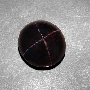 Star Garnet Gemstone in 11.9 x 11.1 mm Size for Sale, Star Garnet Stone in Reddish Black Color