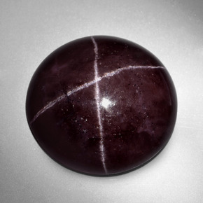 Star Garnet Gemstone in 24.1 mm Size for Sale, Star Garnet Stone in Dark Red Color