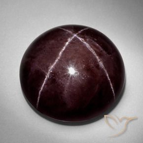 Star Garnet Gemstone in 23.3 mm Size for Sale, Star Garnet Stone in Dark Red Color