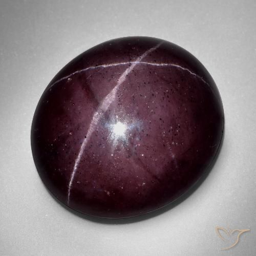 57.41 ct Oval Star Garnet, 23.8 x 21 mm From India, Photo A