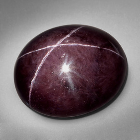 Star Garnet Gemstone in 28.4 x 24.1 mm Size for Sale, Star Garnet Stone in Mahogany Red Color
