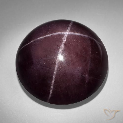 Star Garnet Gemstone in 26.5 mm Size for Sale, Star Garnet Stone in Mahogany Red Color