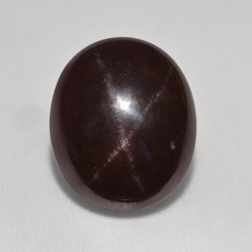 Blackish Red Star Garnet Gem - 9.4ct Oval Cabochon (ID: 573869)
