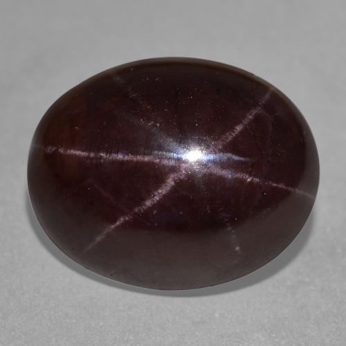 Dark Red Star Garnet Gem - 34.4ct Oval Cabochon (ID: 573883)