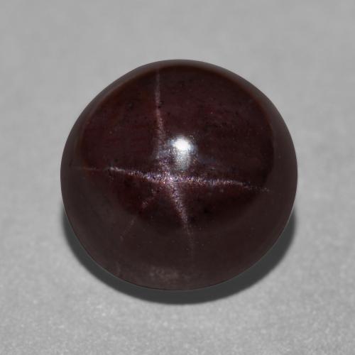 Rouge acajou Grenat Étoilé gemme - 7.7ct Cabochon rond (ID: 574017)