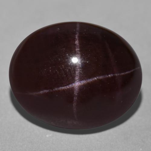 Schwärzlich Rot Sterngranat Edelstein - 41.8ct Oval Cabochon (ID: 574025)
