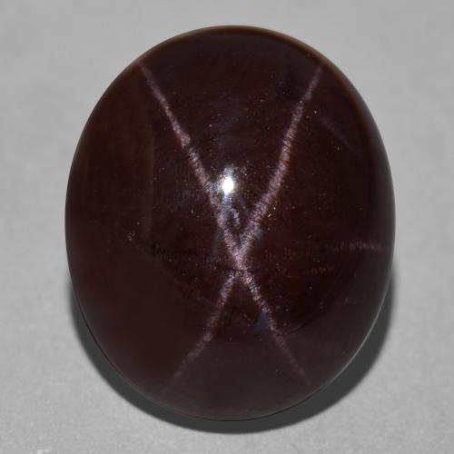 Schwärzlich Rot Sterngranat Edelstein - 57.9ct Oval Cabochon (ID: 574026)