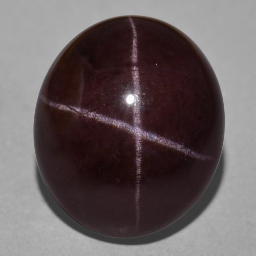 Blackish Red Star Garnet Gem - 68ct Oval Cabochon (ID: 574027)