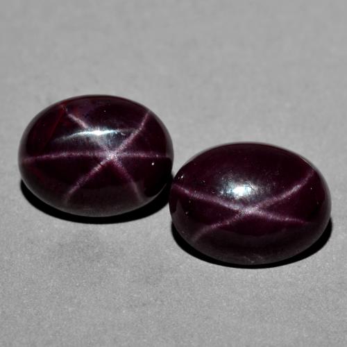 Blackish Red Star Garnet Gem - 5.9ct Oval Cabochon (ID: 574028)