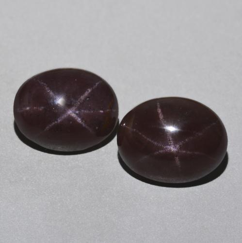Dark Reddish Black Star Garnet Gem - 8.8ct Oval Cabochon (ID: 574035)
