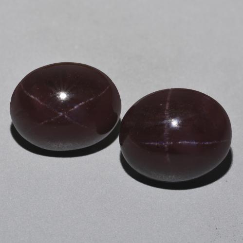 Dark Reddish Black Star Garnet Gem - 17ct Oval Cabochon (ID: 574039)