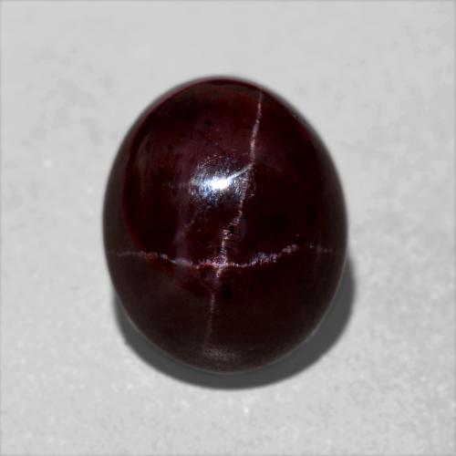Dark Red Star Garnet Gem - 8.5ct Oval Cabochon (ID: 574636)