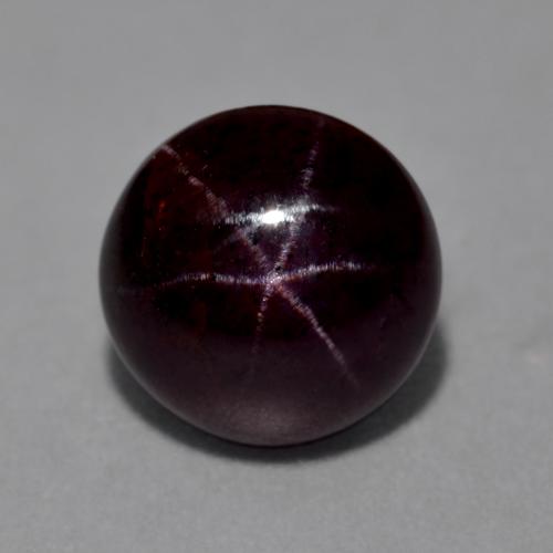 Темно-красный Звездчатый Гранат Камень - 8.5ct Круглый Кабошон (ID: 574640)
