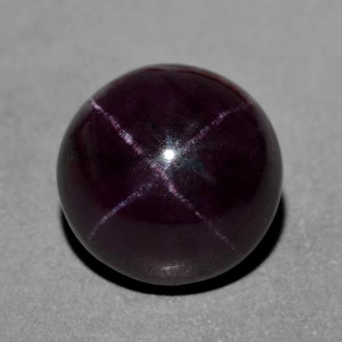 Black with Purple Grenat Étoilé gemme - 18ct Cabochon rond (ID: 574677)