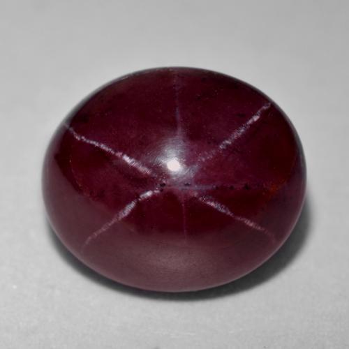 Темно-красный Звездчатый Гранат Камень - 28.2ct Овал Кабошон (ID: 574880)