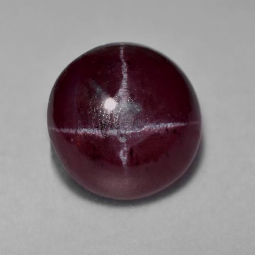 Dark Red Star Garnet Gem - 9.6ct Round Cabochon (ID: 574891)
