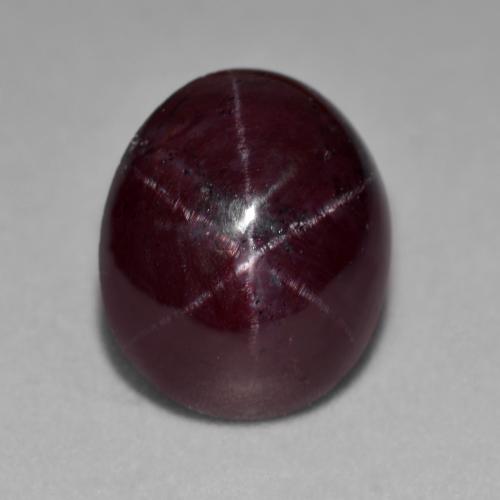 Dark Red Star Garnet Gem - 10.3ct Oval Cabochon (ID: 574953)