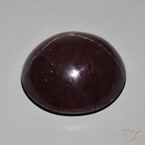 Star Garnet Gemstone in 23.7 x 23.5 mm Size for Sale, Star Garnet Stone in Dark Red Color