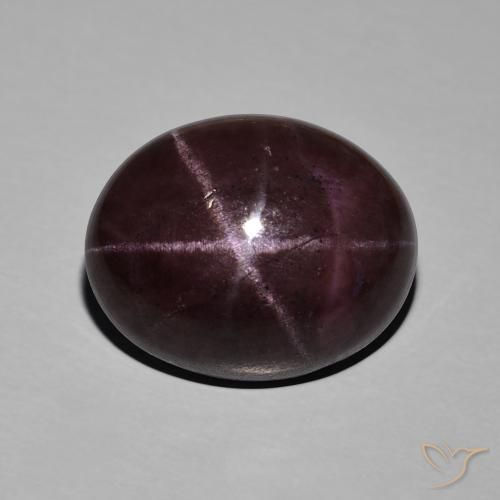 25.5 ct Oval Star Garnet, 18.6 x 15 mm From India, Photo A