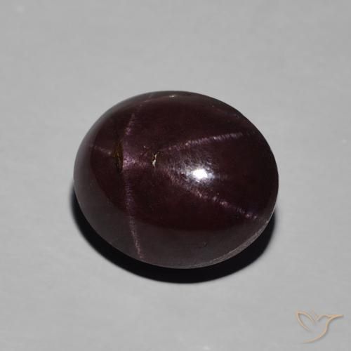 6.52 ct Red Star Garnet Stone, Natural Star Garnet in Oval Cabochon Shape for Sale