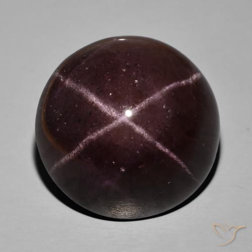 86,18 ct runder roter Sterngranat aus Indien, Größe 25mm, natürlicher Edelstein, Opaque Reinheit, 1 Stück runder Sterngranat, Mohs-Härte von 6,5 - 7,5 Geeignet für den täglichen Gebrauch im Schmuck , Photo A