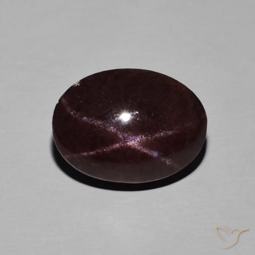 Grenat étoilé ovale de 8,91 ct, 13,5 x 10 mm d'Inde, Photo A