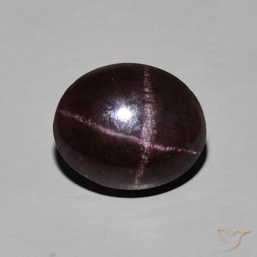 Grenat étoilé ovale de 5,73 ct, 11,1 x 9,1 mm d'Inde, Photo A