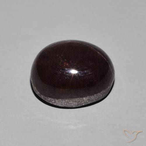 Star Garnet Gemstone in 11 x 9 mm (calibrated) Size for Sale, Star Garnet Stone in Mahogany Red Color