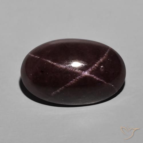 11.27 ct Oval Star Garnet, 16.5 x 10.6 mm From India, Photo A