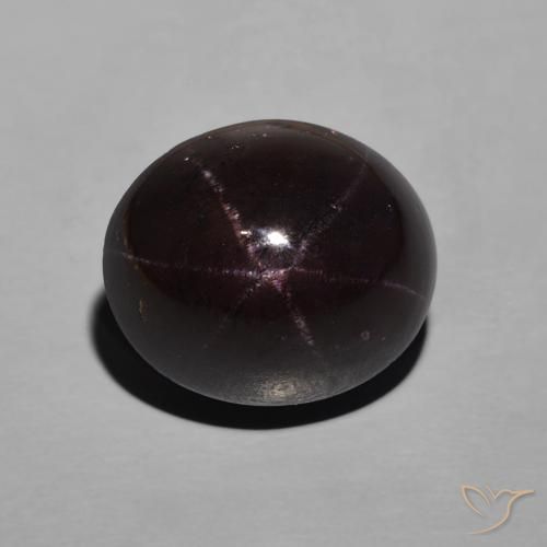 12.68 ct Oval Star Garnet, 12.4 x 10.6 mm From India, Photo A