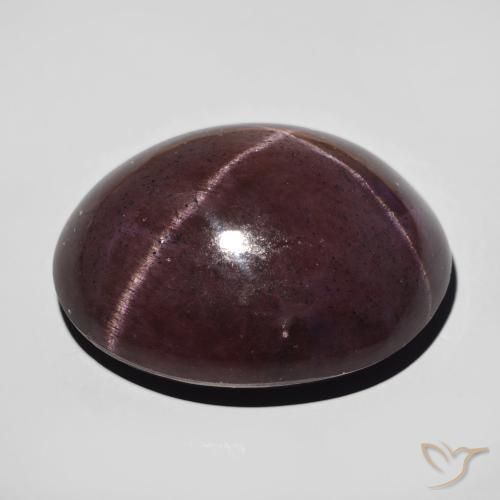 Star Garnet Gemstone in 25.7 x 21.4 mm Size for Sale, Star Garnet Stone in Mahogany Red Color
