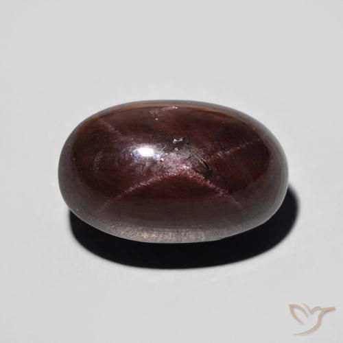 Grenat étoilé ovale de 11,47 ct, 12,9 x 8,2 mm d'Inde, Photo A