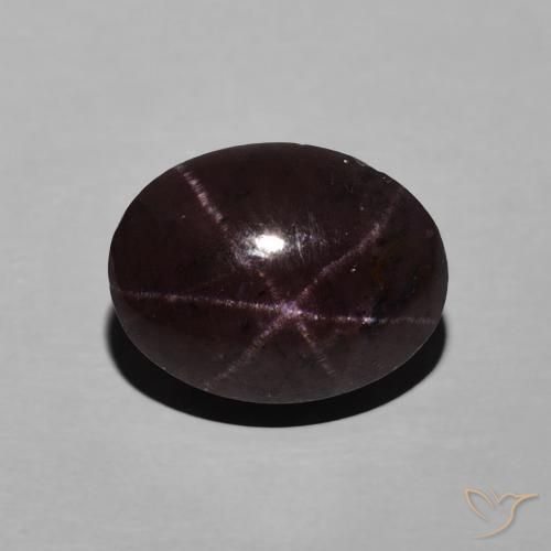 6.56 ct Oval Star Garnet, 14.5 x 8.8 mm From India, Photo A