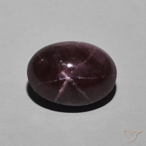 6.43 ct Oval Star Garnet, 11.2 x 8.3 mm From India, Photo A