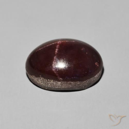 Star Garnet Gemstone in 14 x 10 mm (calibrated) Size for Sale, Star Garnet Stone in Dark Red Color