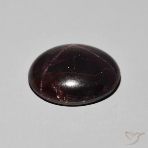 Star Garnet Gemstone in 16.6 x 14 mm Size for Sale, Star Garnet Stone in Dark Red Color