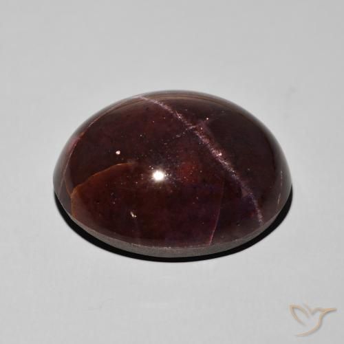Star Garnet Gemstone in 23.8 x 19.8 mm Size for Sale, Star Garnet Stone in Mahogany Red Color