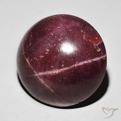 55.54 ct Red Star Garnet Stone, Natural Star Garnet in Round Cabochon Shape for Sale