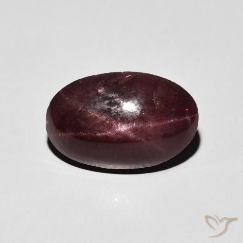 6.42ct Natural Dark Red Star Garnet, Oval, Opaque