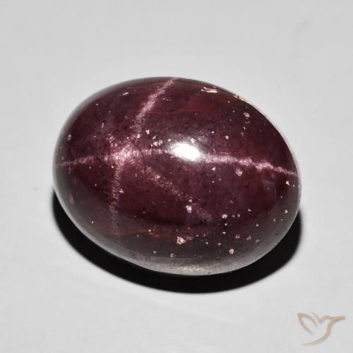 38.00 ct Red Star Garnet Stone, Natural Star Garnet in Oval Cabochon Shape for Sale