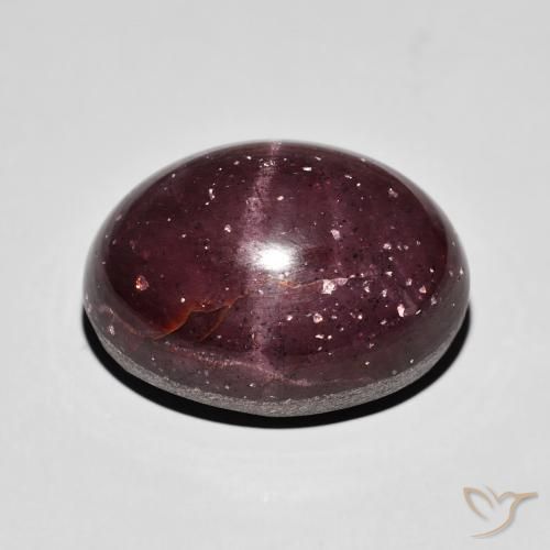 Star Garnet Gemstone in 20 x 15 mm (calibrated) Size for Sale, Star Garnet Stone in Mahogany Red Color