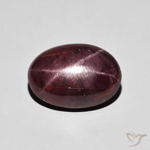 7.23ct Natural Dark Red Star Garnet, Oval, Opaque