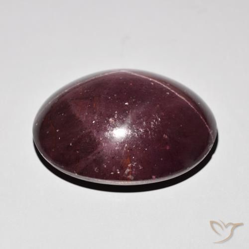 Star Garnet Gemstone in 27.2 x 22.4 mm Size for Sale, Star Garnet Stone in Mahogany Red Color